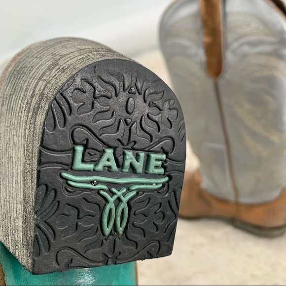 Lane Silver Gold Cowboy Boots Women’s Size 7.5 - Picture 10 of 12